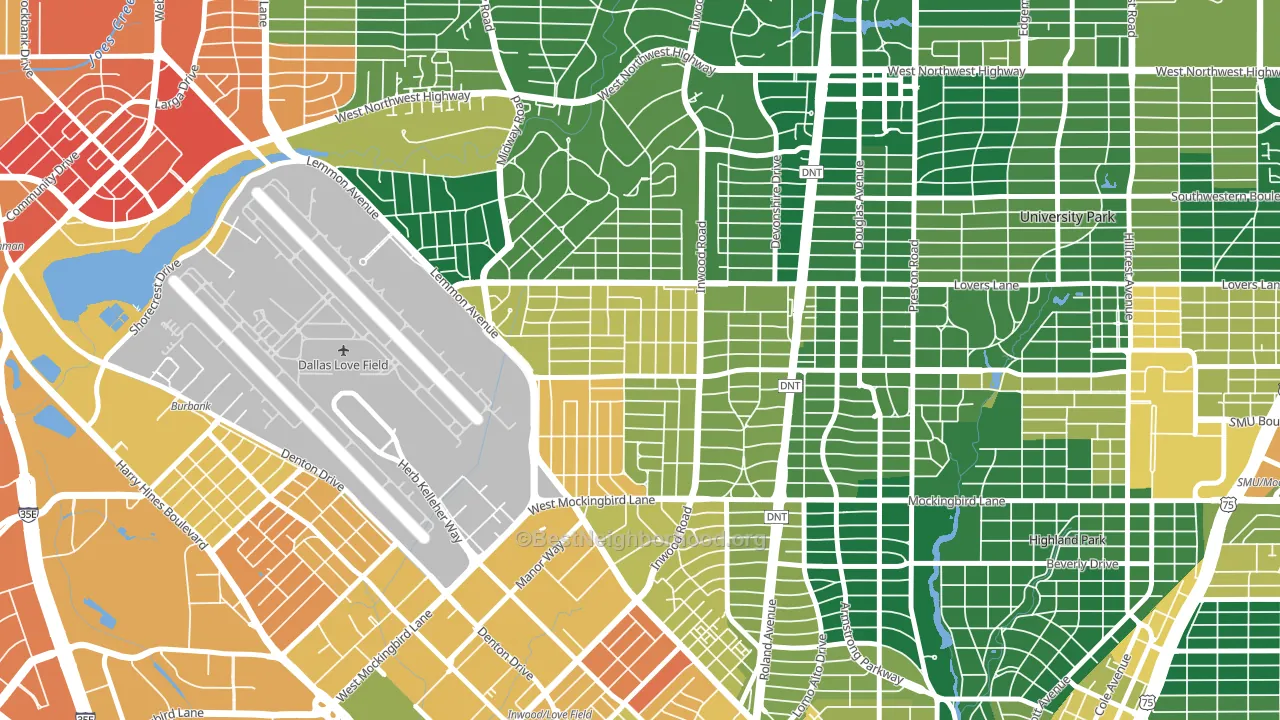 75209, TX block-group voter-turnout map