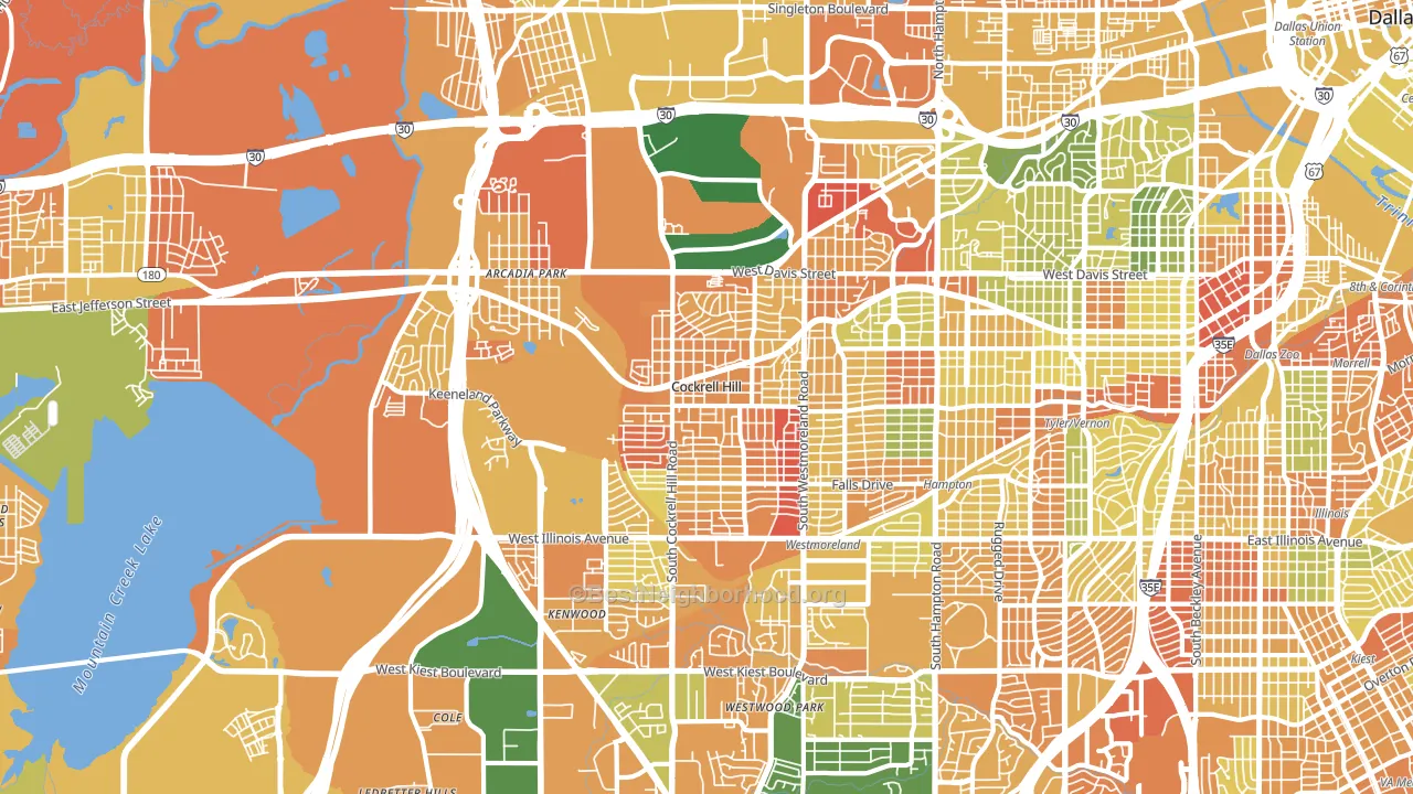 75211, TX block-group voter-turnout map