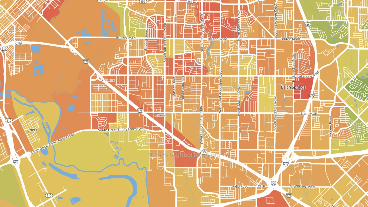 75217, TX block-group voter-turnout map