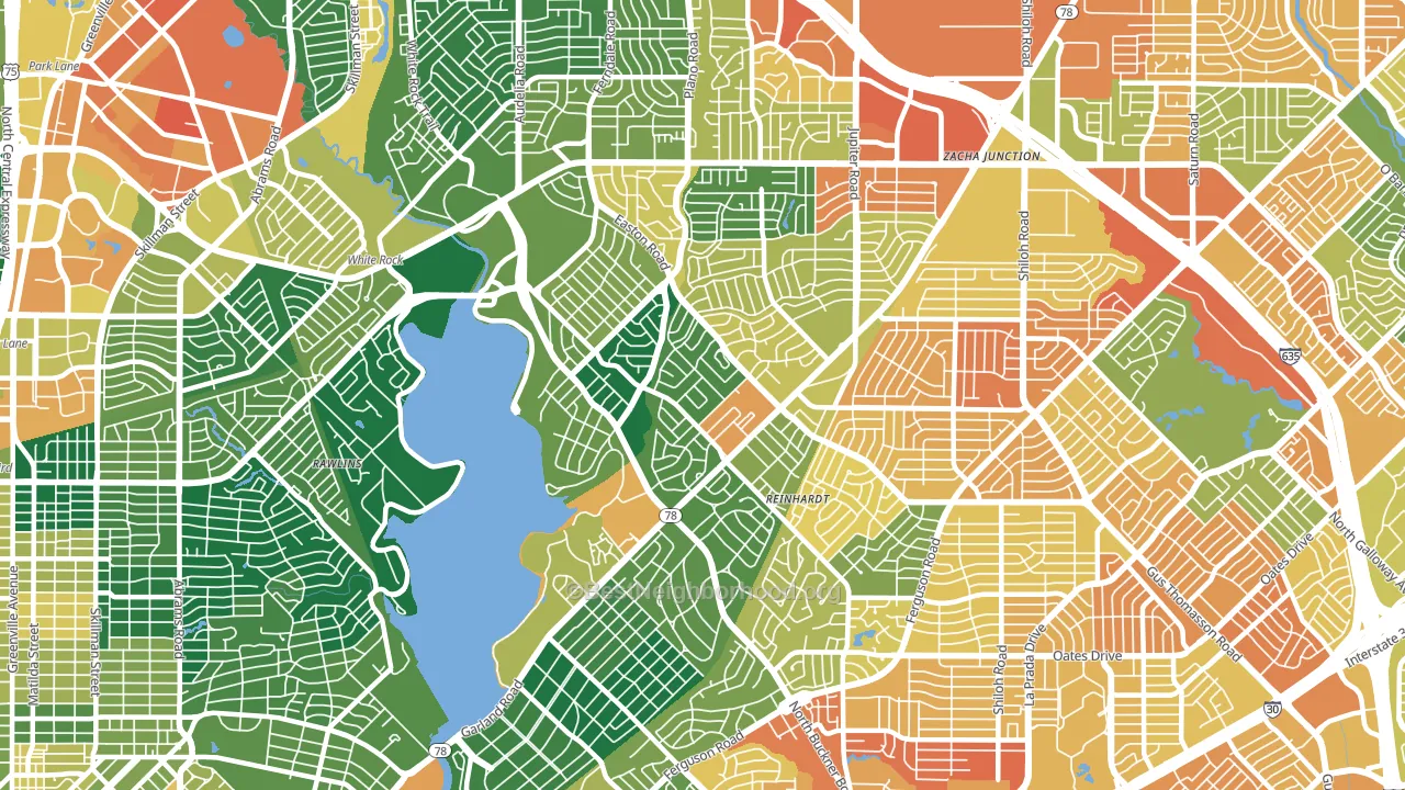 75218, TX block-group voter-turnout map