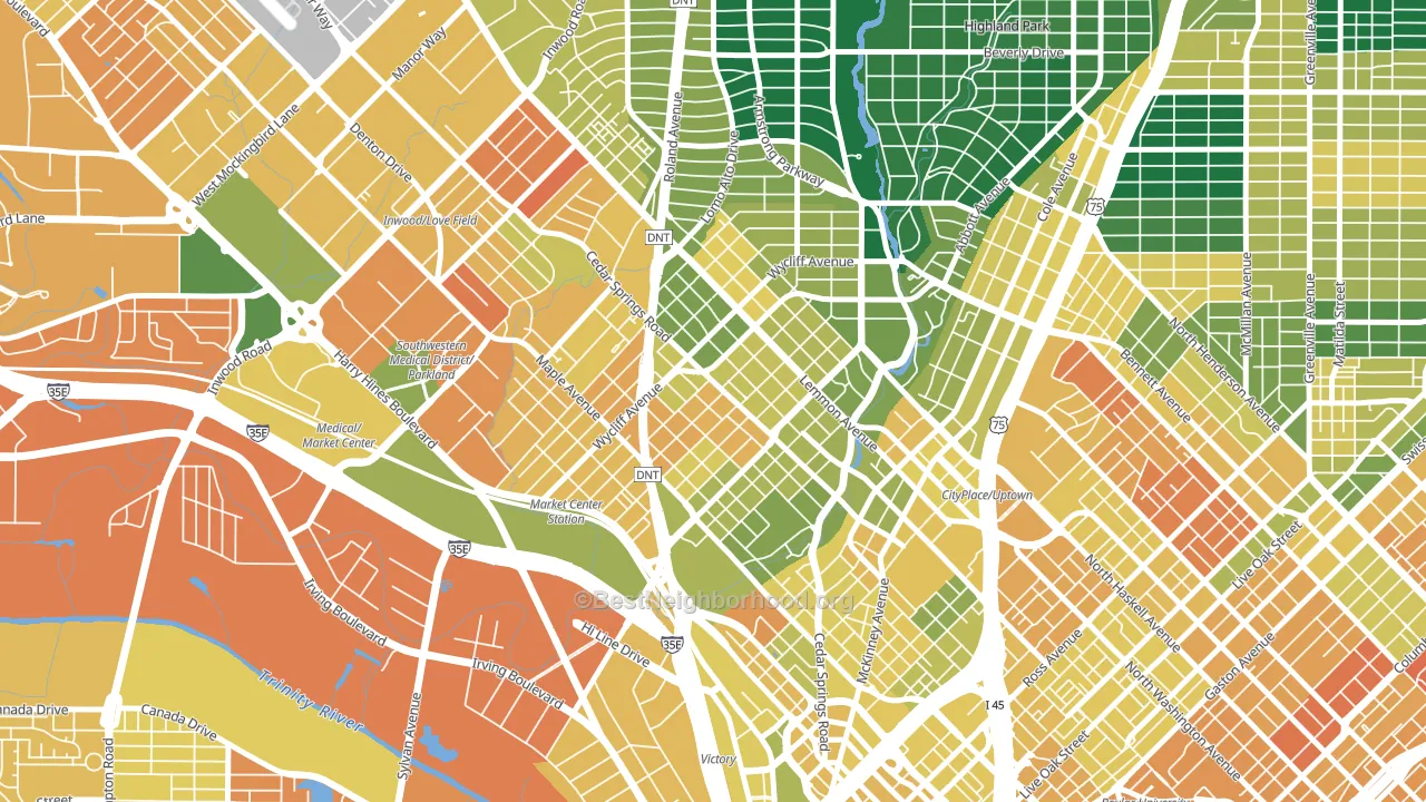 75219, TX block-group voter-turnout map