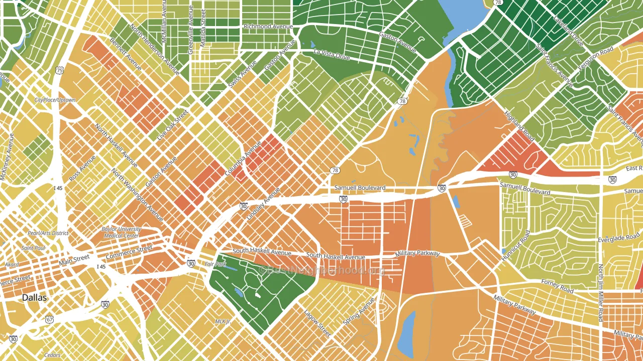 75223, TX block-group voter-turnout map