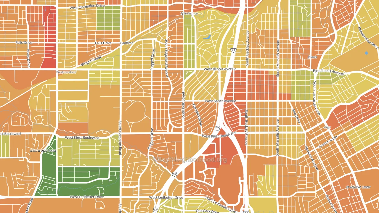 75224, TX block-group voter-turnout map
