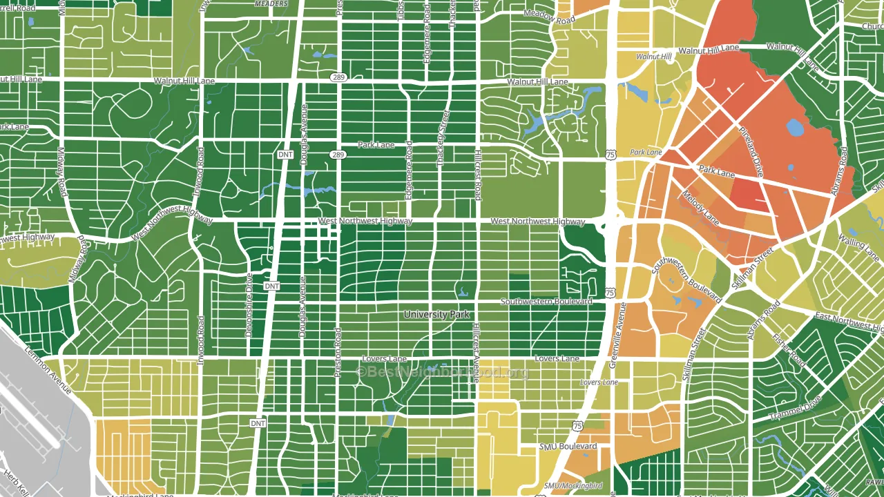 75225, TX block-group voter-turnout map