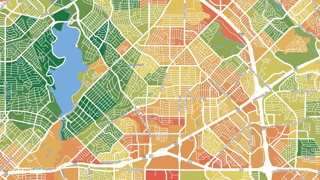 75228, TX block-group voter-turnout map