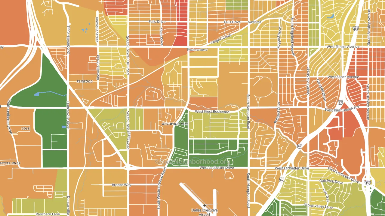 75233, TX block-group voter-turnout map