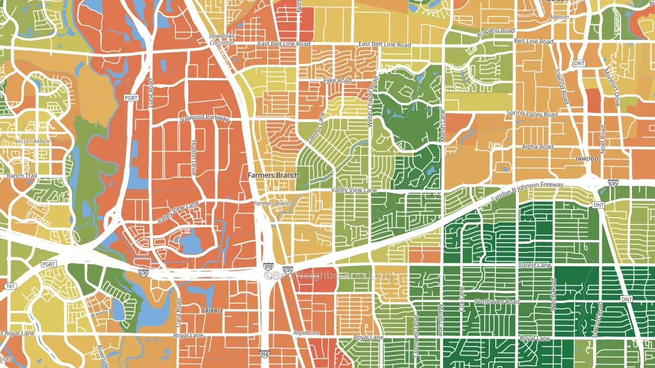 75234, TX block-group voter-turnout map