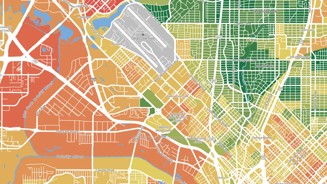 75235, TX block-group voter-turnout map