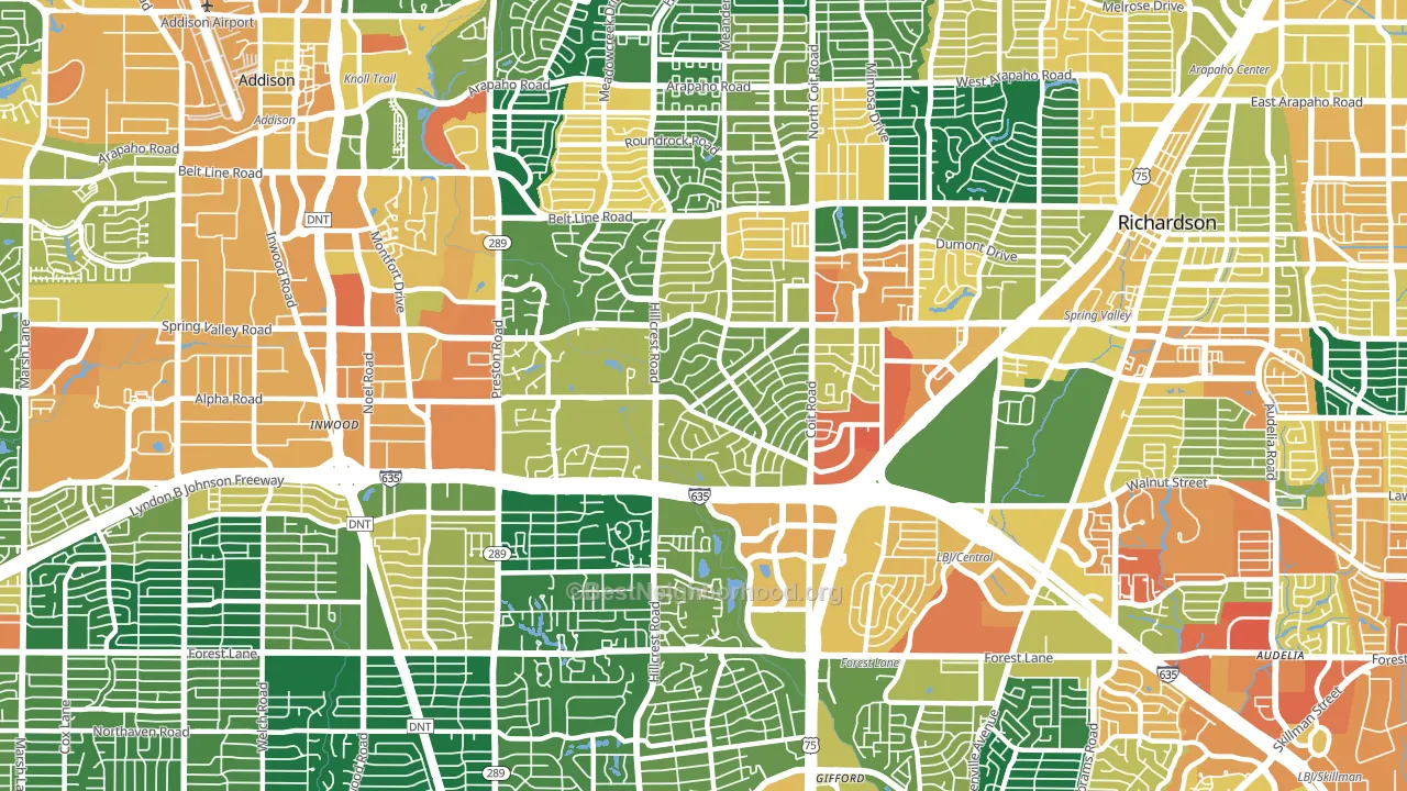75240, TX block-group voter-turnout map