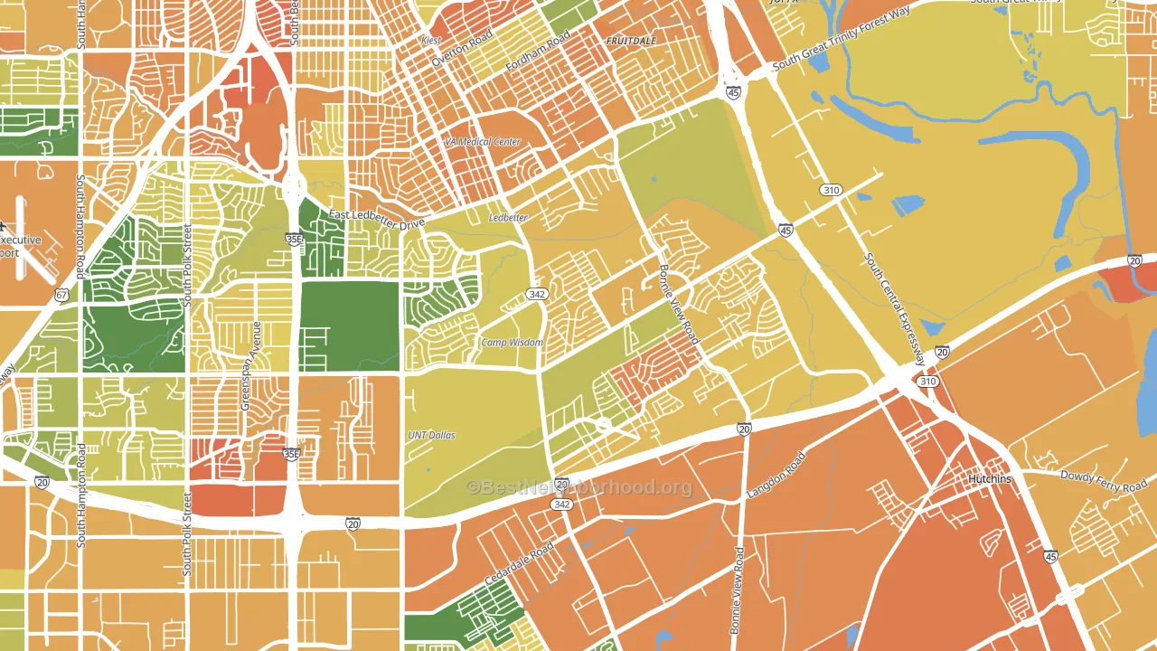 75241, TX block-group voter-turnout map
