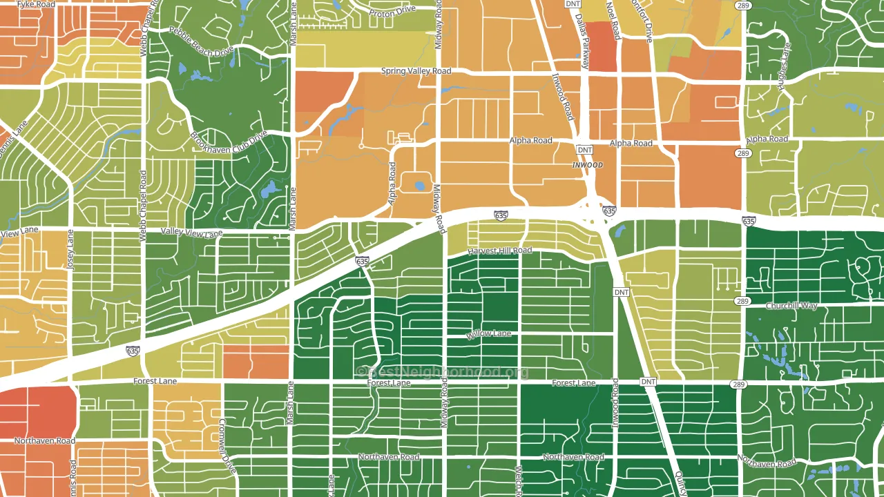 75244, TX block-group voter-turnout map