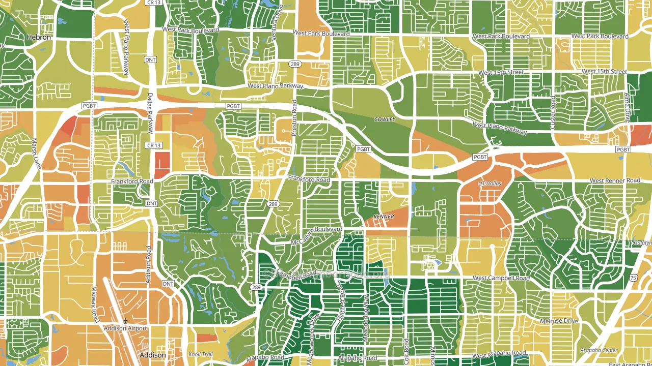 75252, TX block-group voter-turnout map