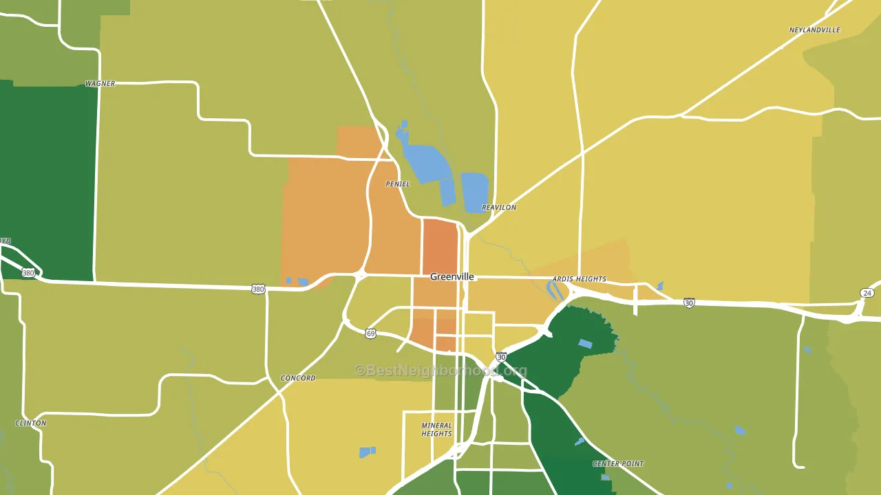 75401, TX block-group voter-turnout map