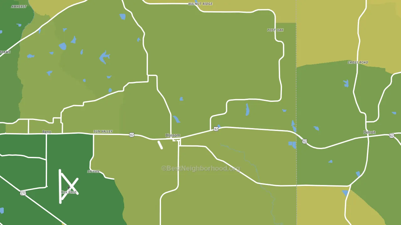 75416, TX block-group voter-turnout map