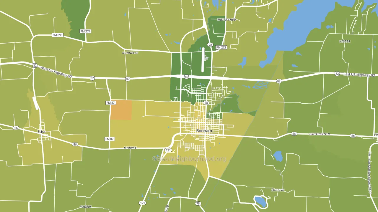 75418, TX block-group voter-turnout map
