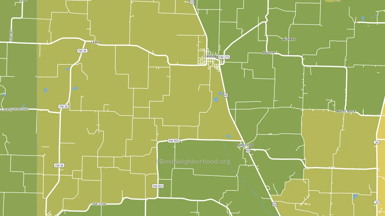75423, TX block-group voter-turnout map