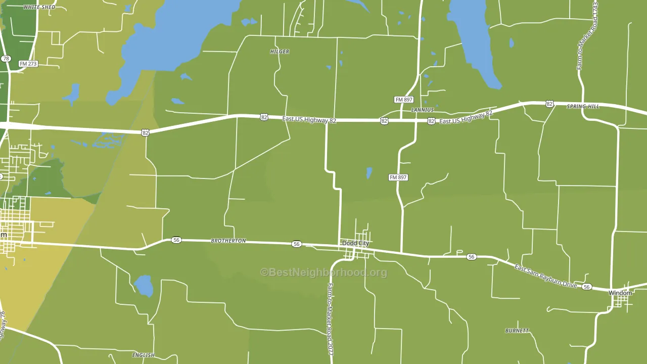 75438, TX block-group voter-turnout map