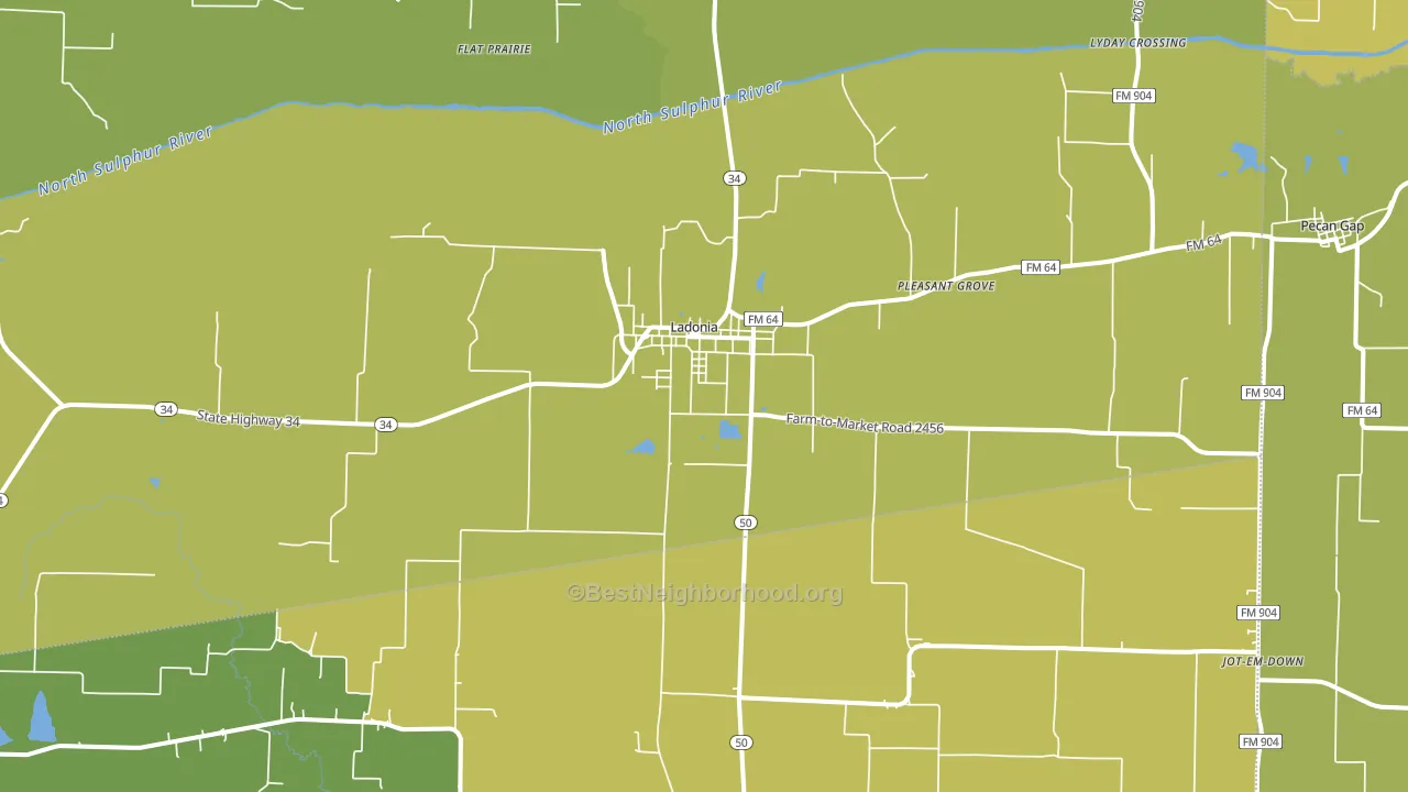 75449, TX block-group voter-turnout map