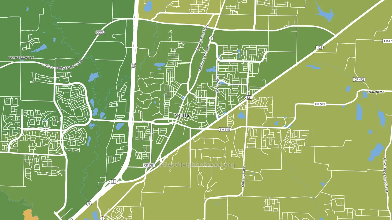 75454, TX block-group voter-turnout map