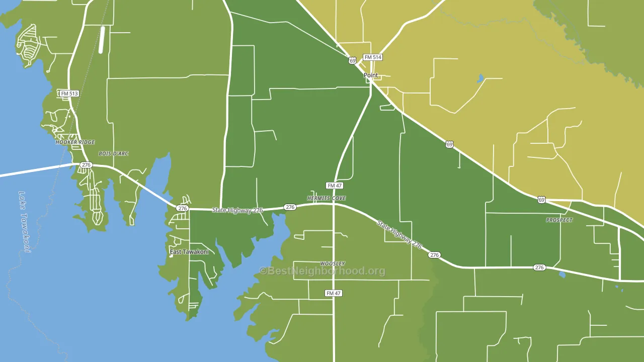 75472, TX block-group voter-turnout map