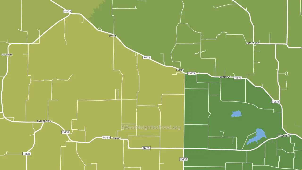 75486, TX block-group voter-turnout map