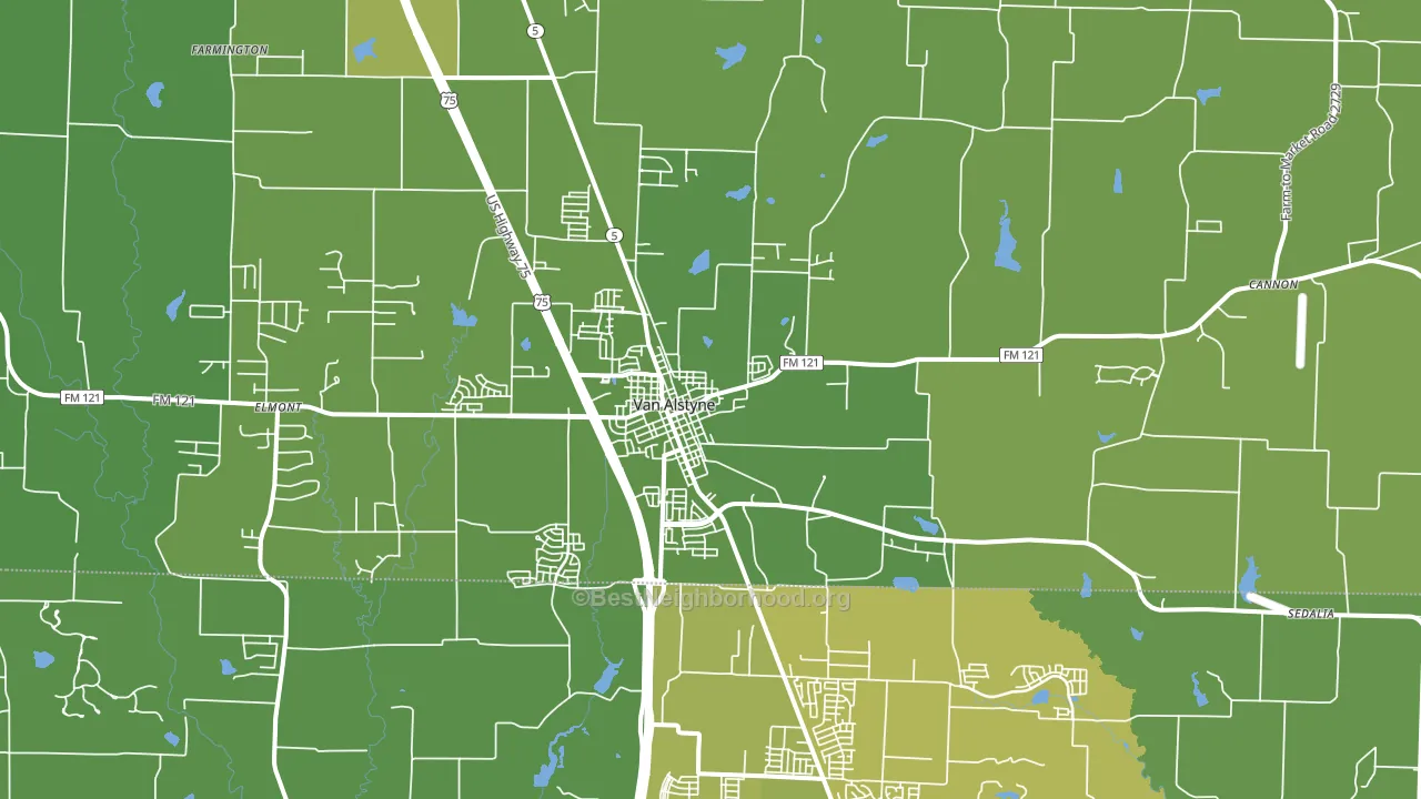 75495, TX block-group voter-turnout map