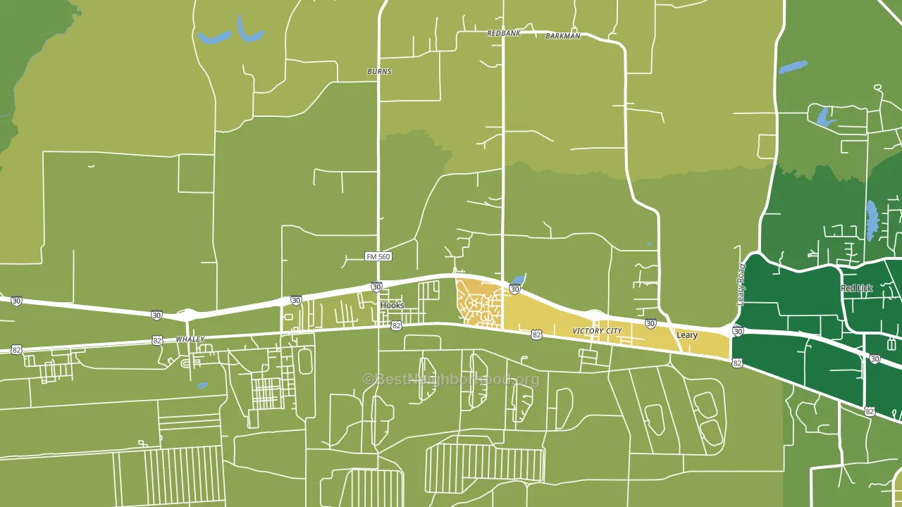 75561, TX block-group voter-turnout map