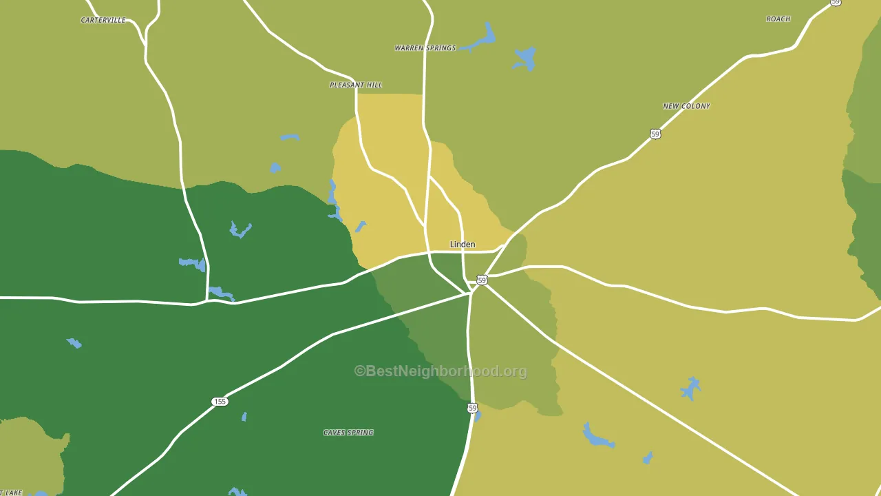 75563, TX block-group voter-turnout map