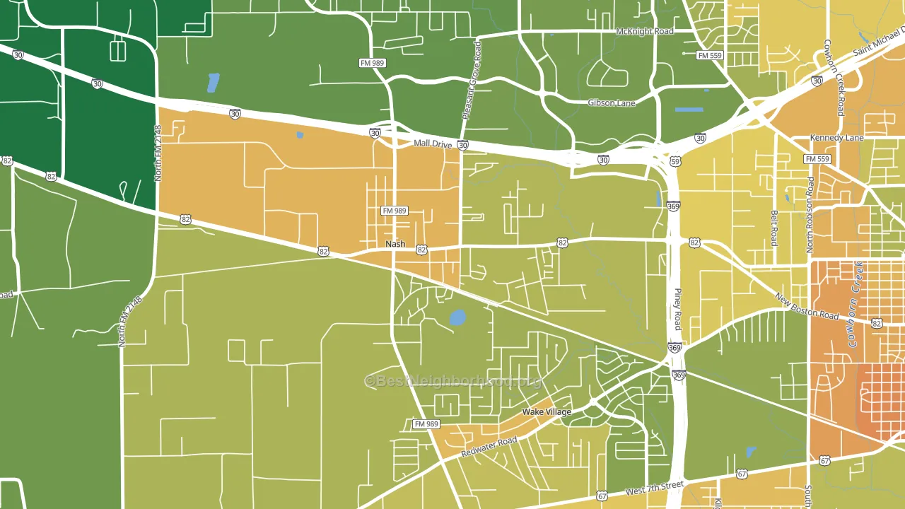 75569, TX block-group voter-turnout map