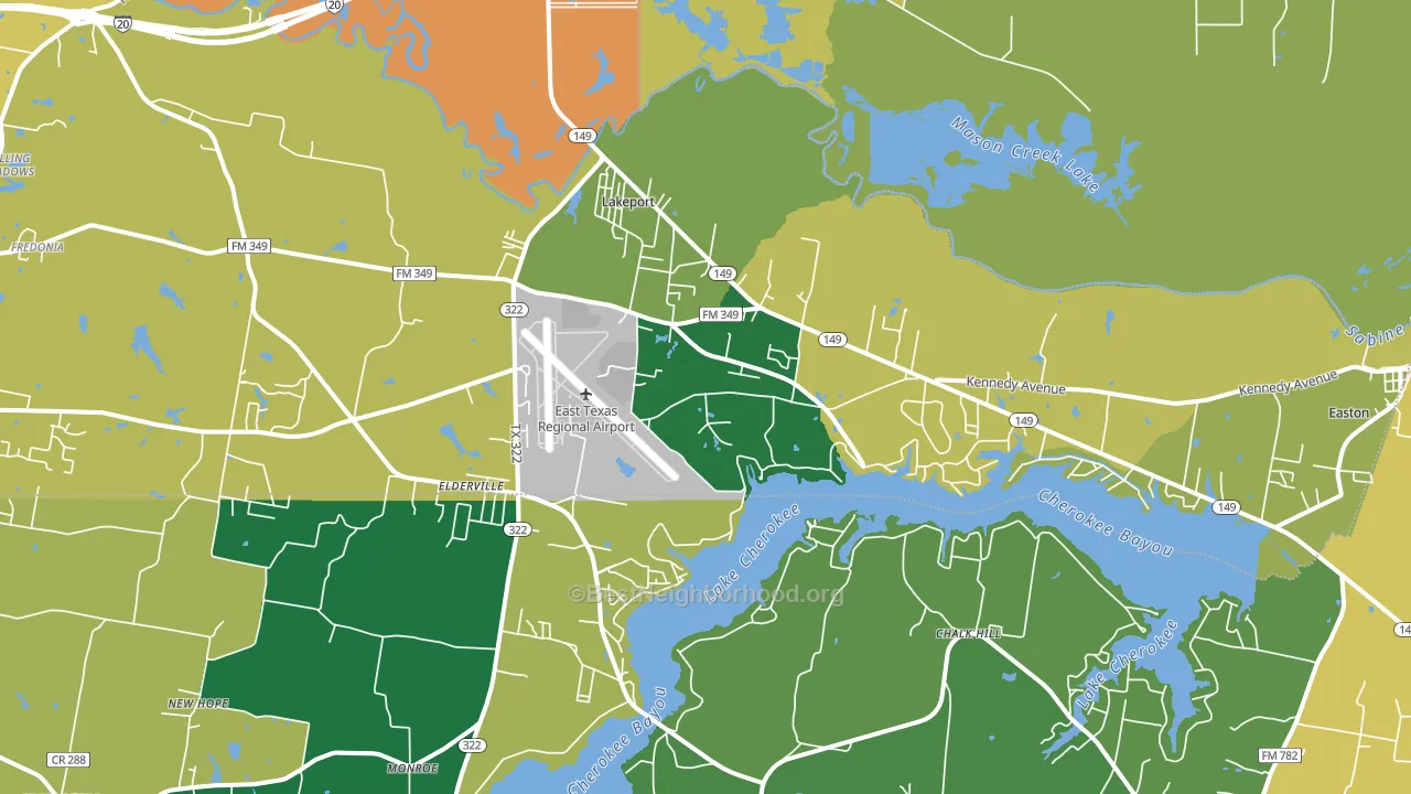 75603, TX block-group voter-turnout map