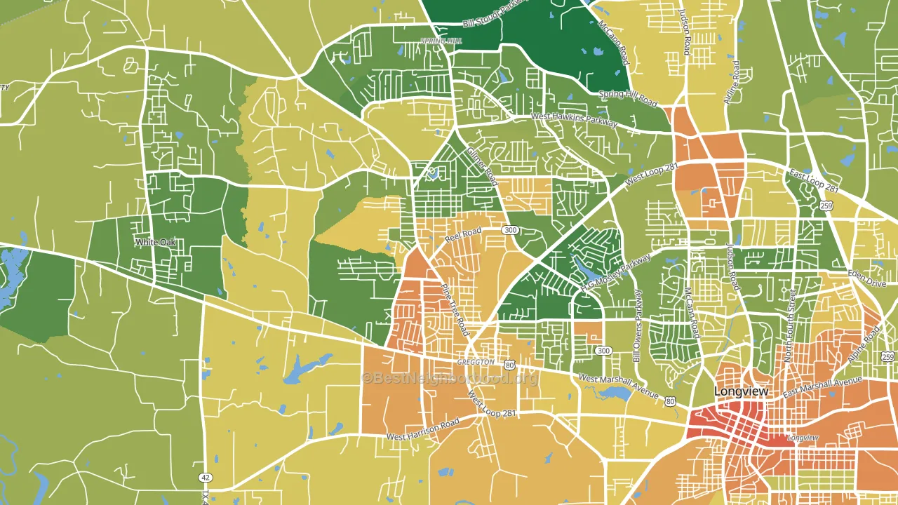 75604, TX block-group voter-turnout map