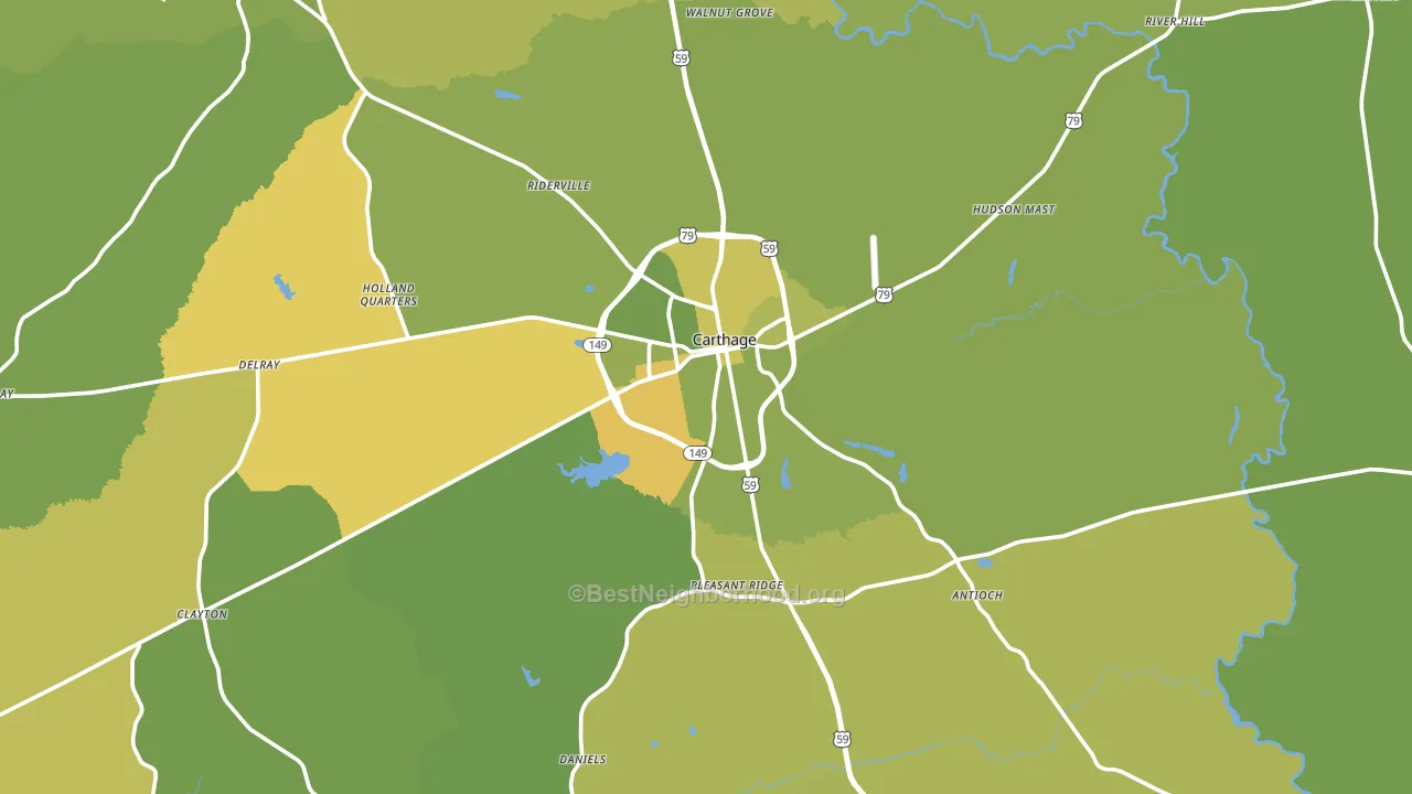 75633, TX block-group voter-turnout map