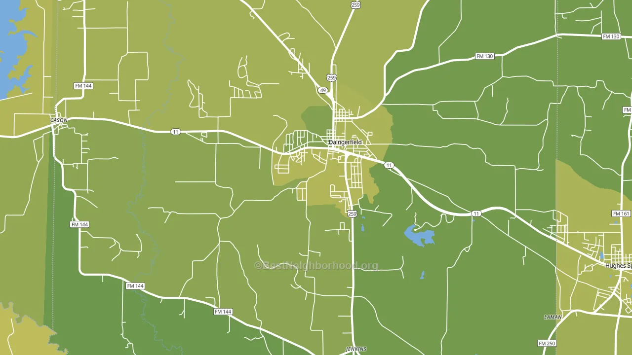 75638, TX block-group voter-turnout map