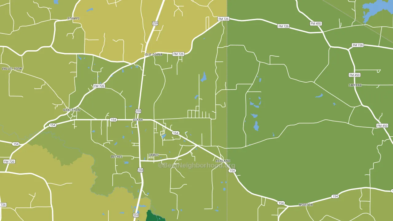 75640, TX block-group voter-turnout map