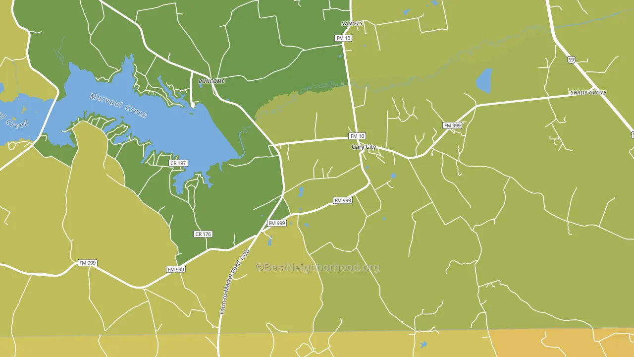 75643, TX block-group voter-turnout map