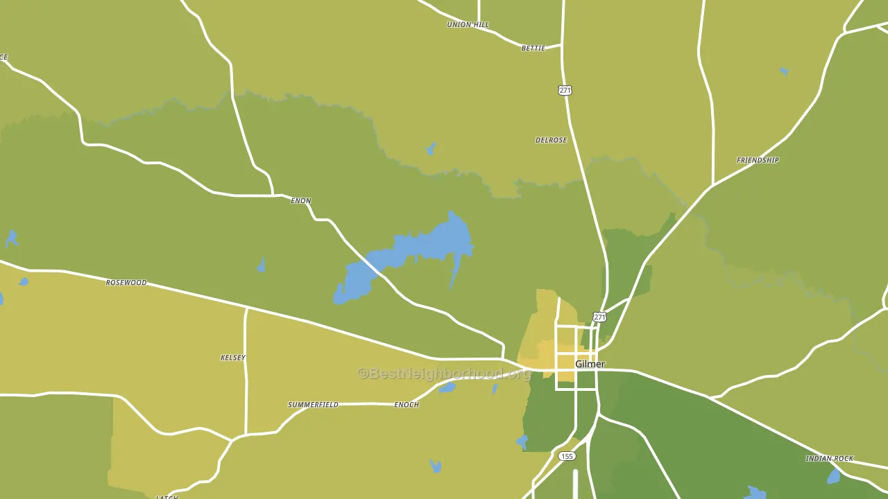 75644, TX block-group voter-turnout map