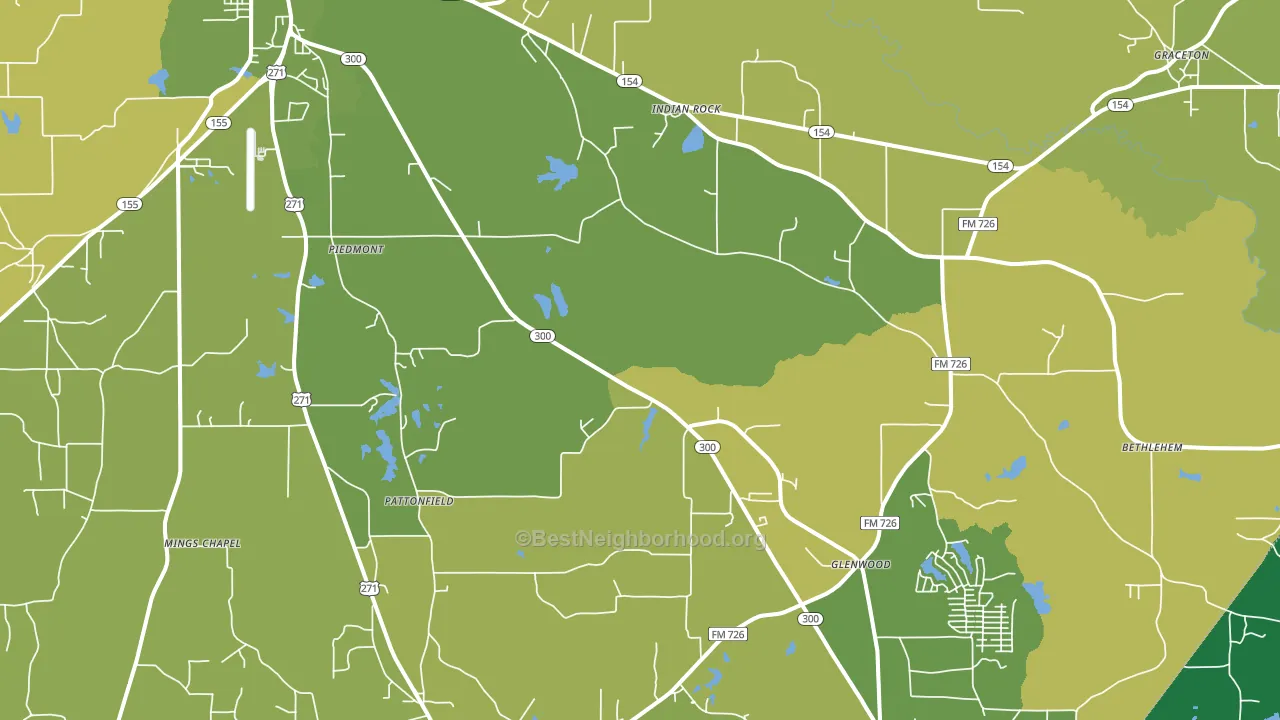 75645, TX block-group voter-turnout map