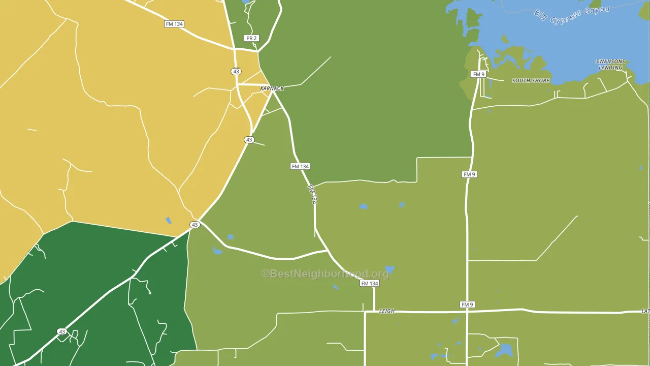 75661, TX block-group voter-turnout map