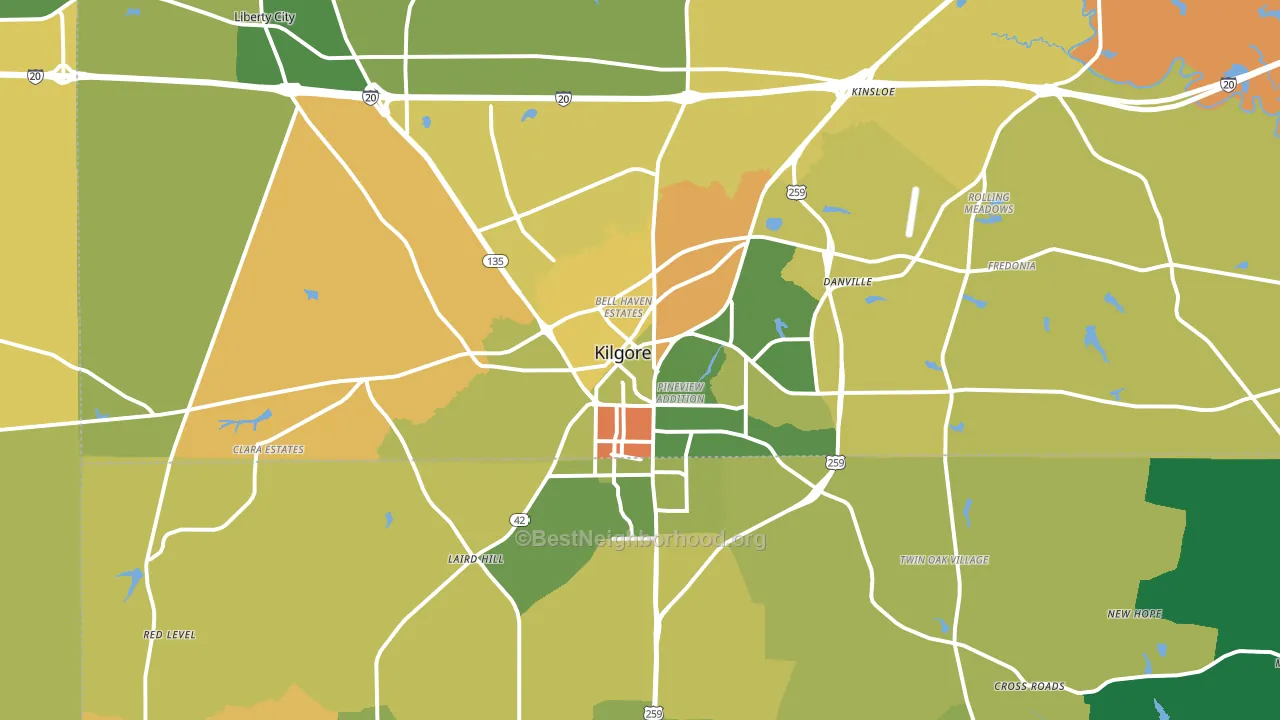 75662, TX block-group voter-turnout map