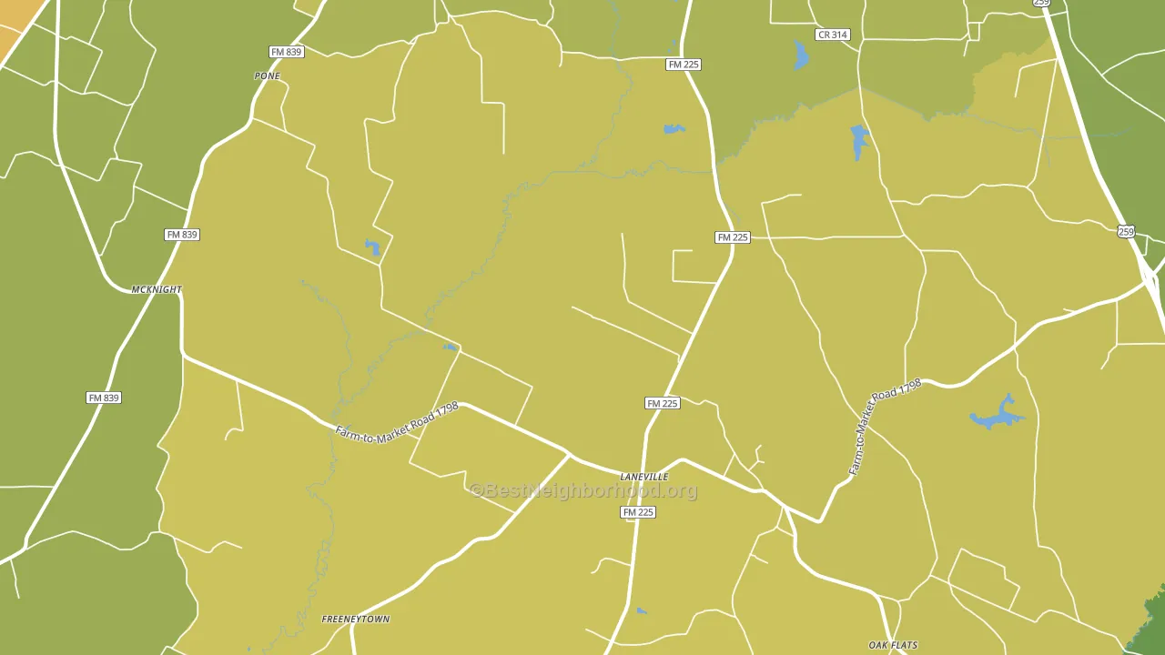 75667, TX block-group voter-turnout map