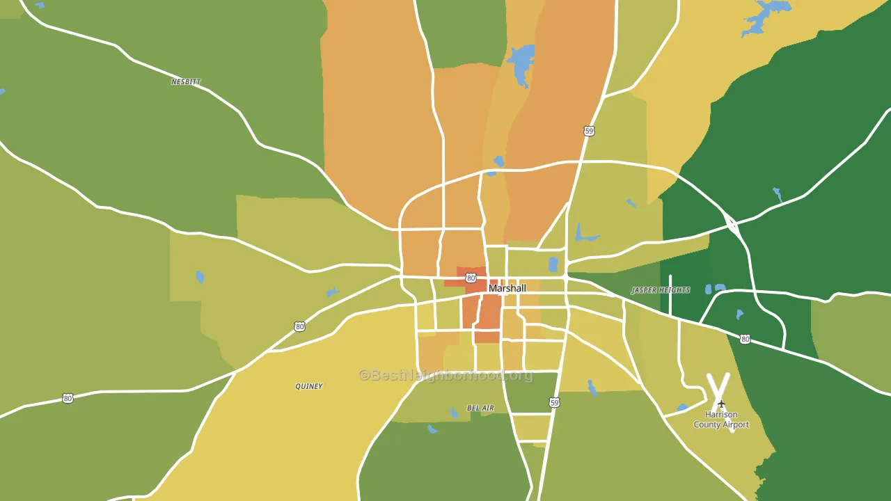 75670, TX block-group voter-turnout map
