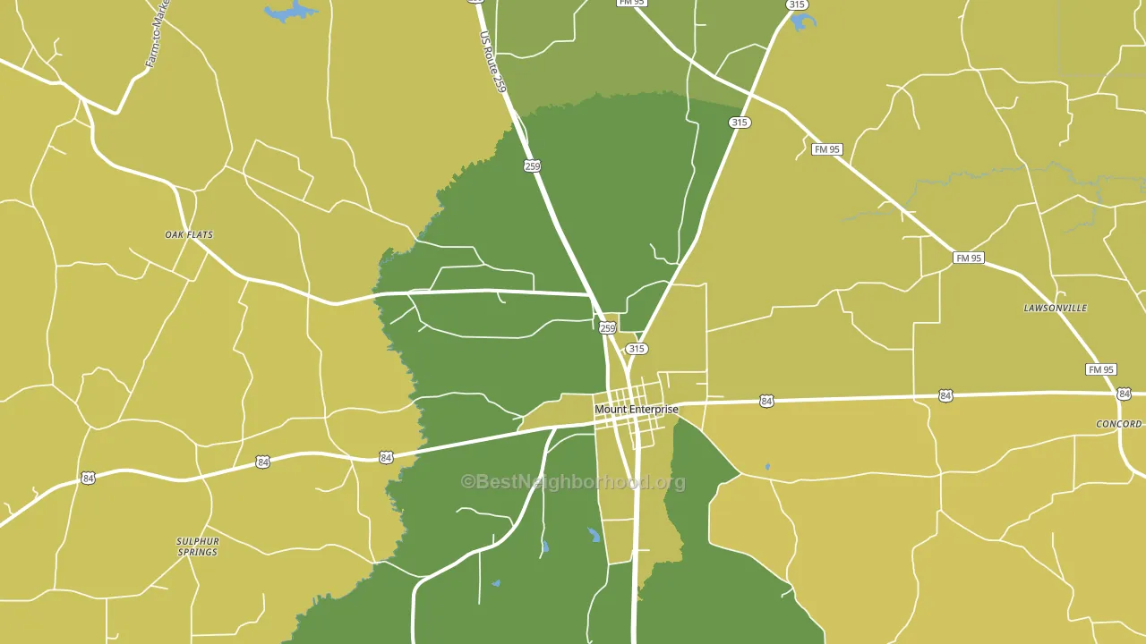 75681, TX block-group voter-turnout map