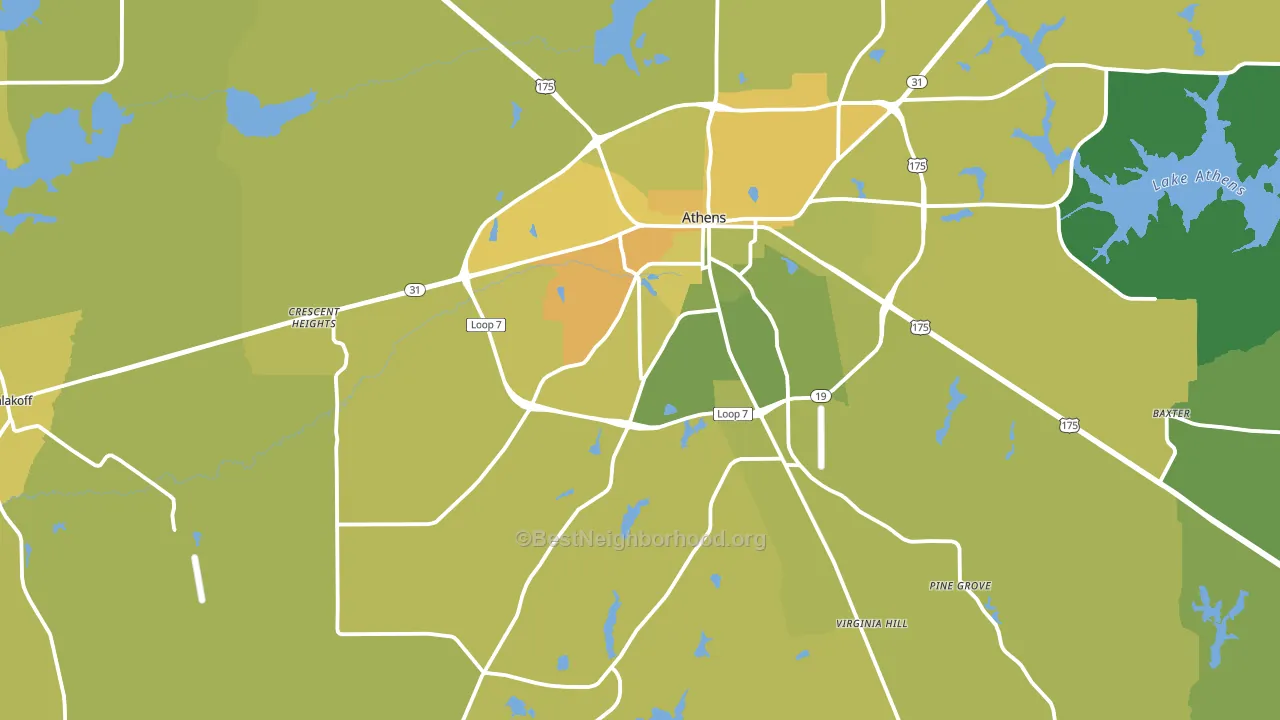 75751, TX block-group voter-turnout map