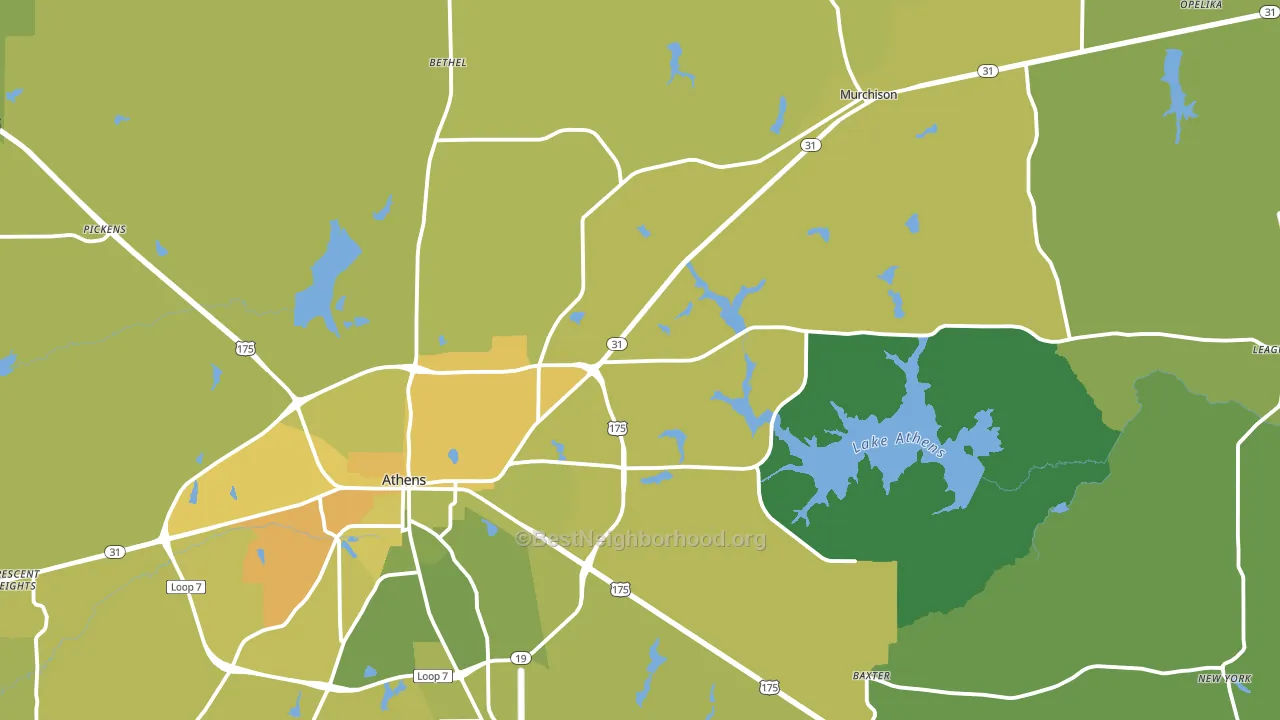 75752, TX block-group voter-turnout map