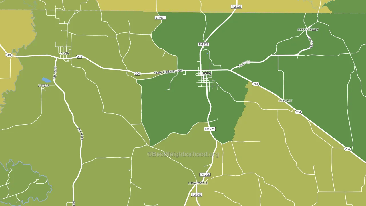 75760, TX block-group voter-turnout map