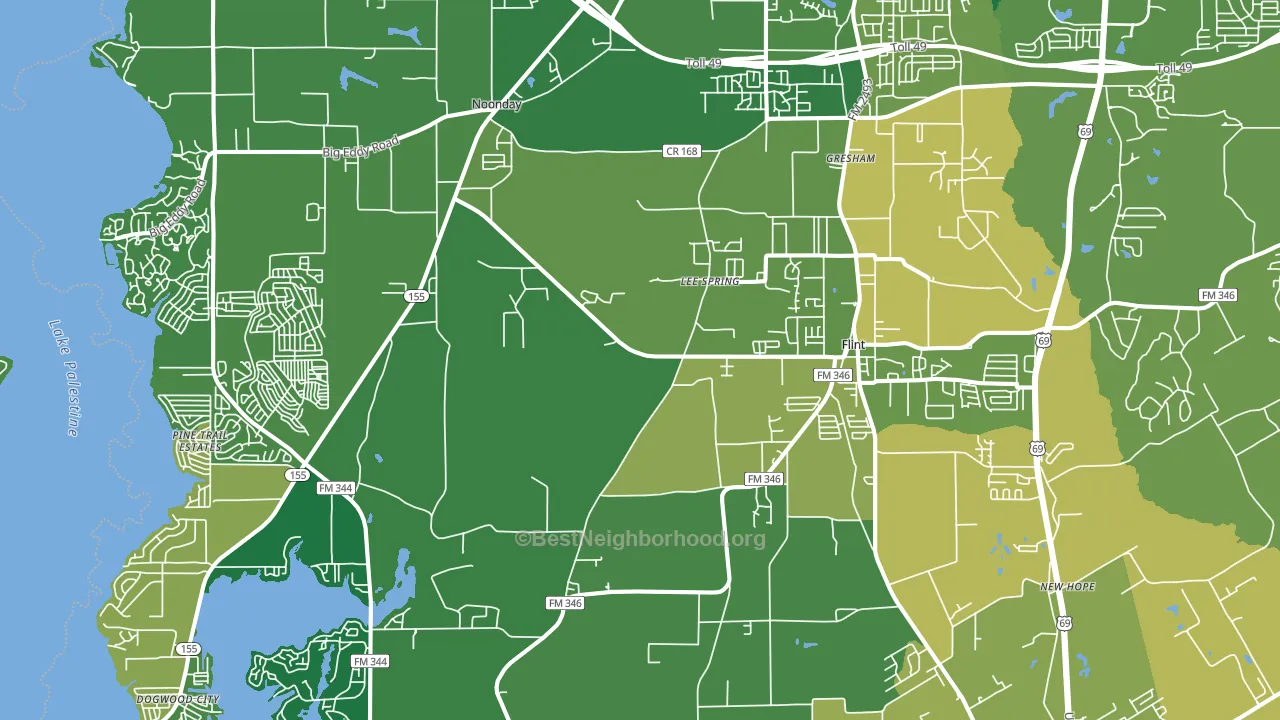75762, TX block-group voter-turnout map