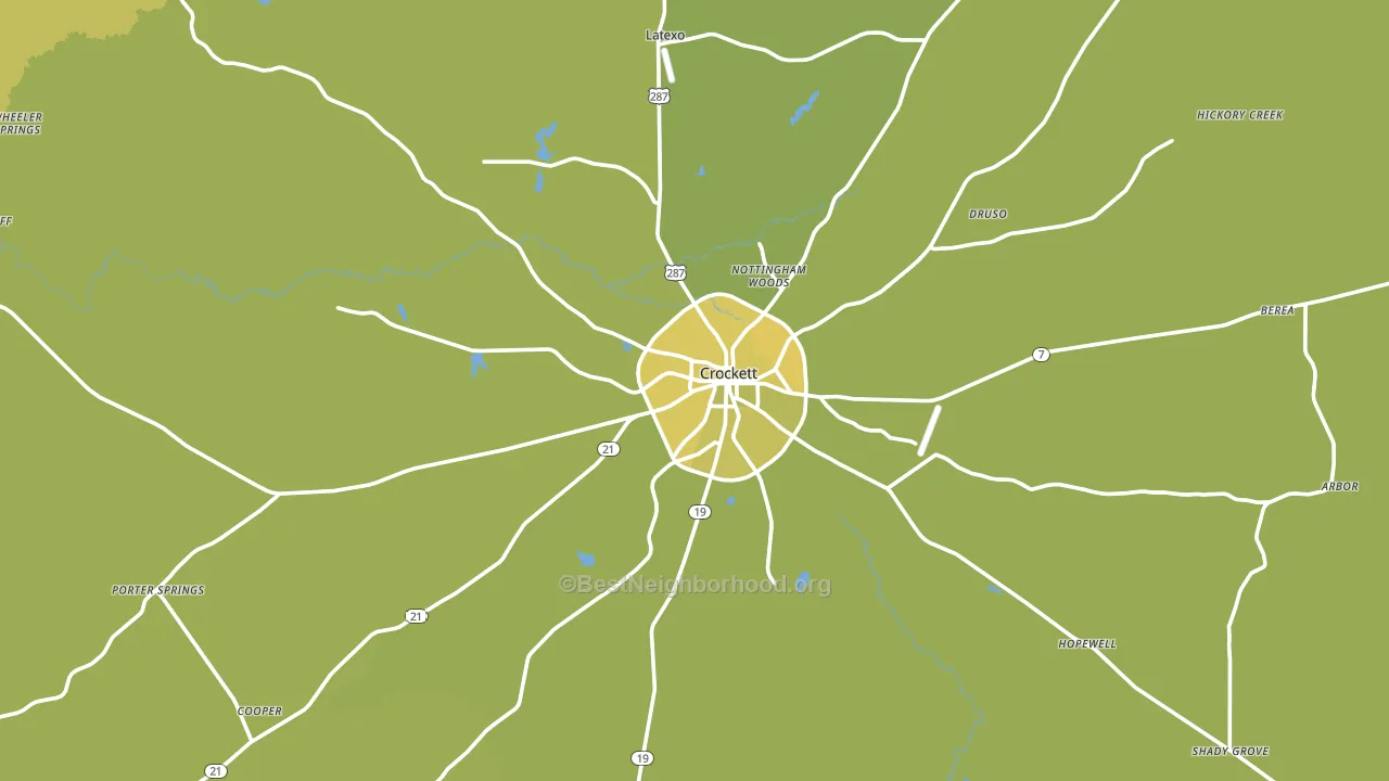 75835, TX block-group voter-turnout map
