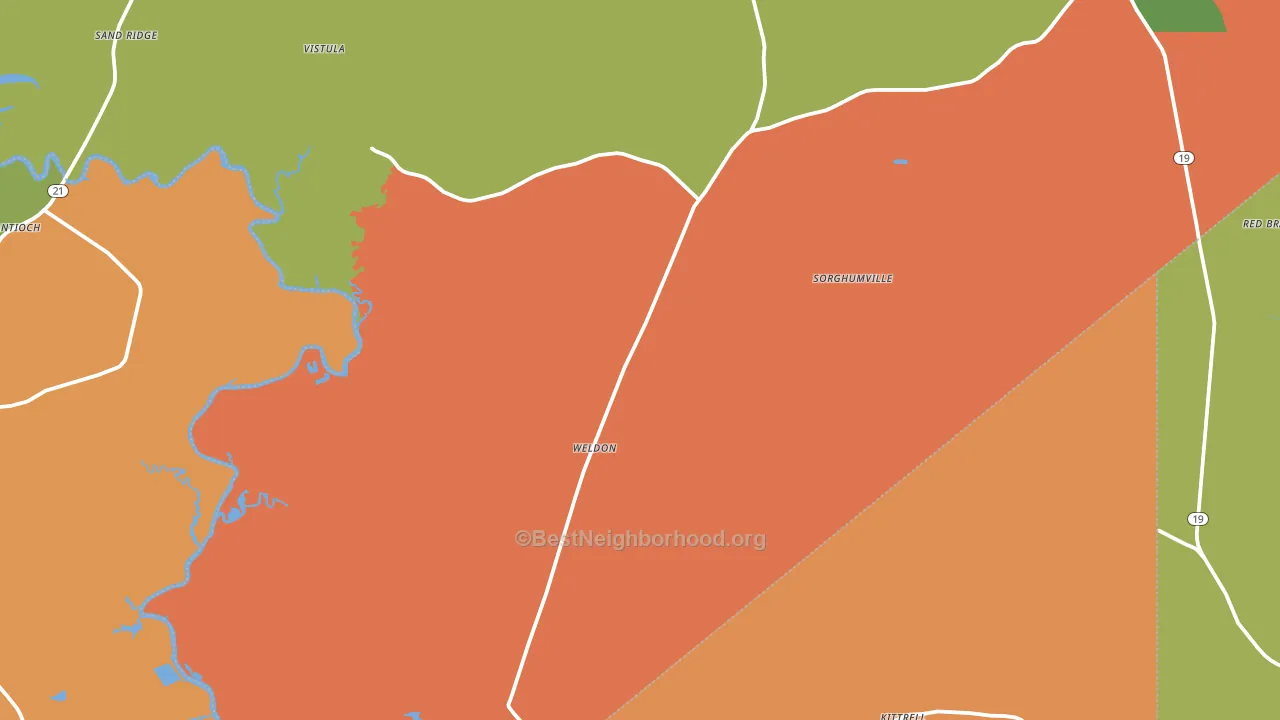 75851, TX block-group voter-turnout map