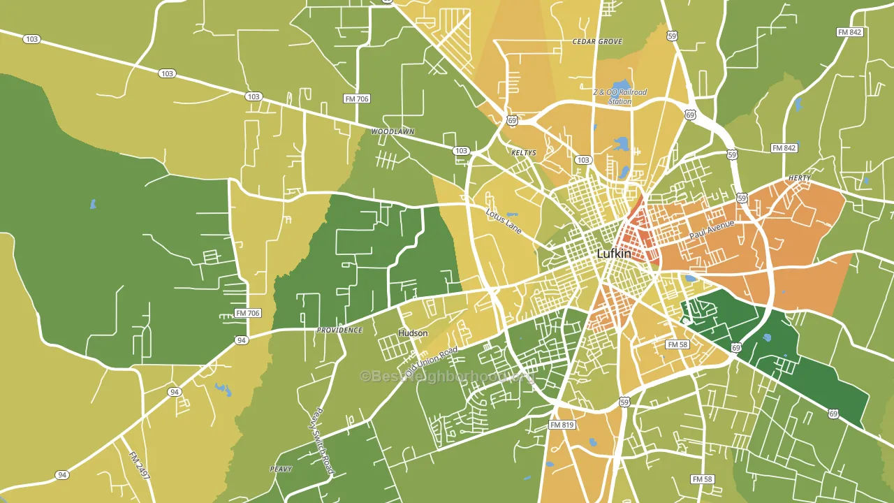 75904, TX block-group voter-turnout map