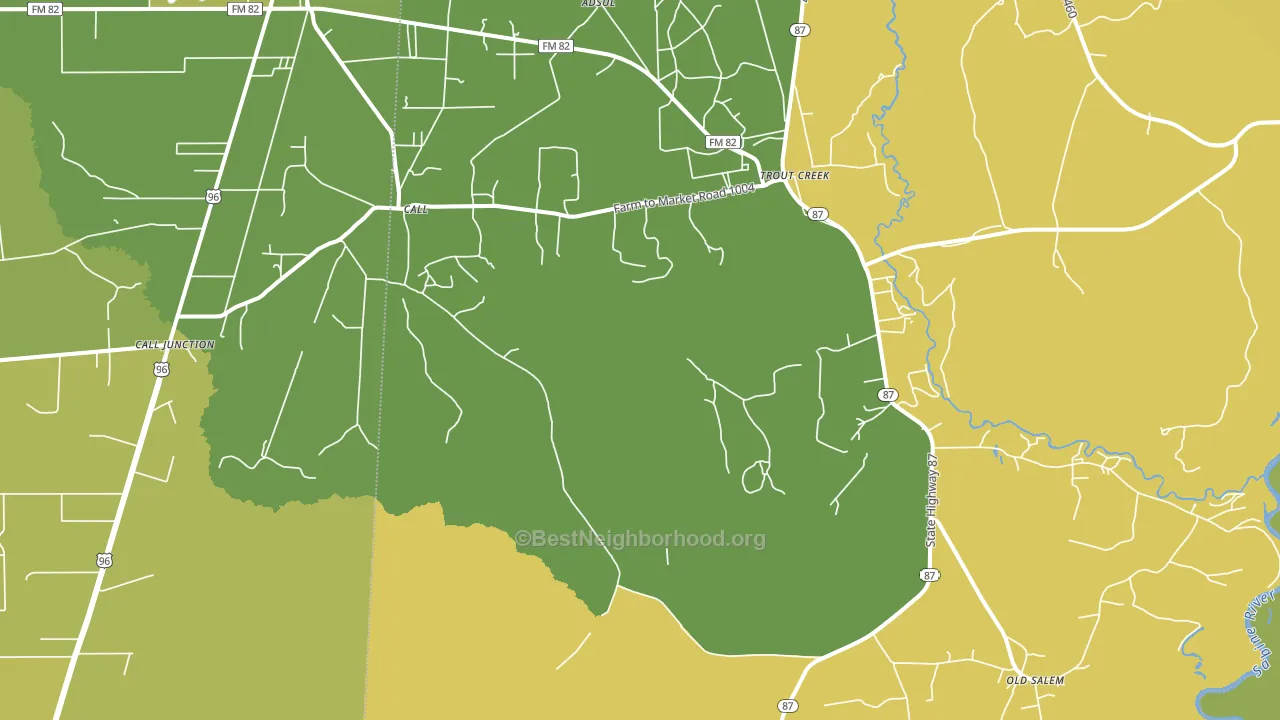 75933, TX block-group voter-turnout map